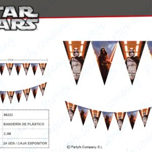 BANDERIN DE PLASTICO STAR WARS THE FORCE AWAKENS