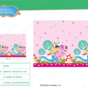MANTEL DE PLASTICO ALICE IN WONDERLAND