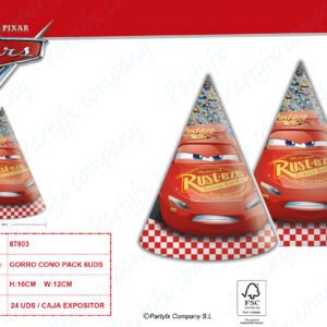 GORROS CARS 3    PK -6UDS