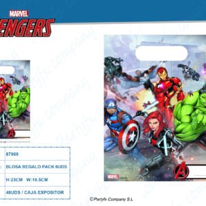 BOLSA DE REGALO MIGHTY AVENGERS PK -6UDS