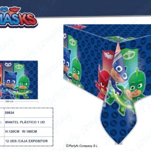 MANTEL PLASTICO DE PJ MASK 1.2m x 1.8m