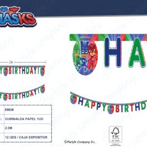 GUIRNALDA PAPEL DE PJ MASK
