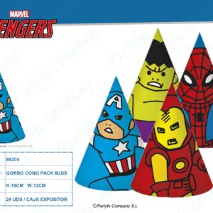 GORROS DE AVENGERS TEAM MARVEL PK-6UDS