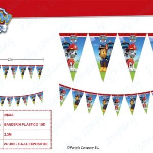BANDERIN DE PLASTICO PAW PATROL LETS ROLL