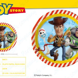 PLATO DE PAPEL 23CM DE TOY  6UDS