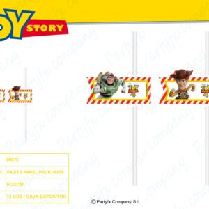 PAJITAS DE PAPEL TOY STORY 4     PK- 4UDS