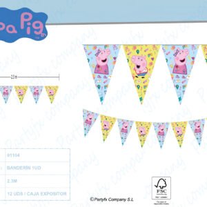 BANDERIN PLASTICO DE PEPPA PIG NEXT GENERATION