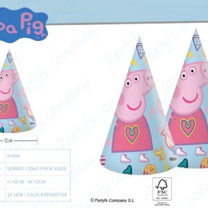 GORROS CONO DE PEPPA PIG NEXT GENERATION 6UDS