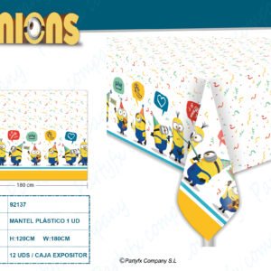 MANTEL DE PLASTICO MINIONS TEH RISE OF GRU
