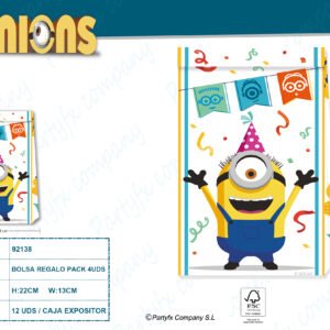BOLSA REGALO DE PAPEL FSC MINIONS II 4UDS