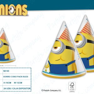 GORROS DE MINIONS  PK- 6UDS