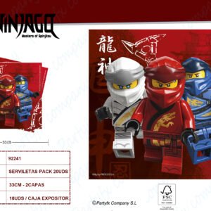 SERVILLETAS DE PAPEL 2CAPAS LEGO NINJAGO?PK-20UDS