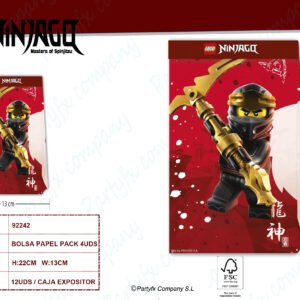 BOLSA DE PAPEL REGALO LEGO NINJAGO  4UDS