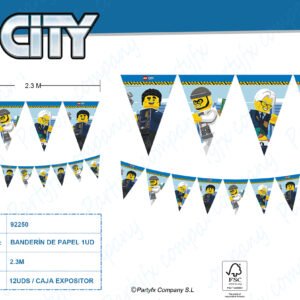 BANDERIN DE PAPEL  LEGO CITY