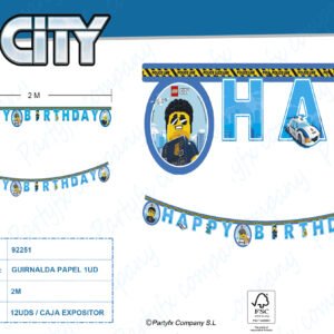 GUIRNALDA DE PAPEL LEGO CITY