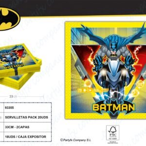 SERVILLETAS DE PAPEL 2CAPAS 33x33cm BATMAN