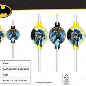 PAJITAS DE PAPEL BATMAN ROGUE RAGE 4UDS