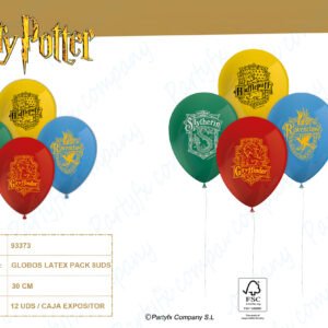 GLOBOS DE LATEX HARRY BOTTER 8UDS