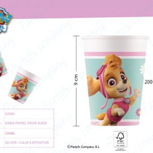 VASO PAPEL 200ML FSC DE PAW PATROL CHICA