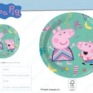 PLATO PAPEL 20CM DE PEPPA PIG MESSY Y PLAY NEXT GENERATION 6UDS