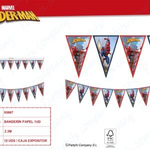 BANDERIN DE PAPEL FSC SPIDERMAN CRIME FIGHTER