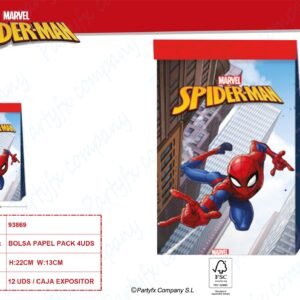 BOLSA DE REGALO PAPEL SPIDERMAN CRIME FIGHTER 6UDS