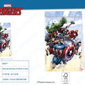 BOLSA DE REGALO PAPEL  AVENGERS INFINITY 6UDS