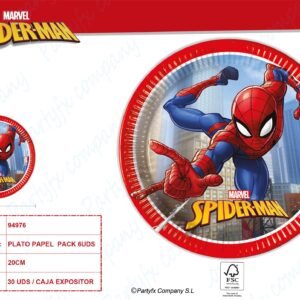 8 PLATOS 20 CM SPIDERMAN