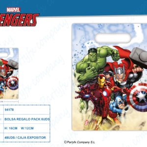 BOLSA REGALO DE AVENGERS INFINITY STONES PACK 6UDS