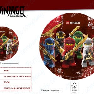 PLATOS DE PAPEL 23CM LEGO NINJAGO?PK-6UDS