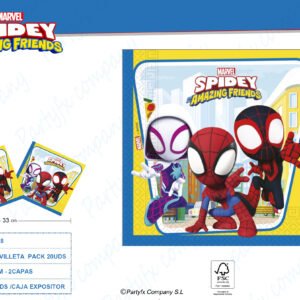SERVILLETAS 33 X 33CM 2CAPAS DE SPIDEY Y SUS AMAZING AMIGOS PACK 20UDS