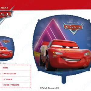 Foil Balloon square shaped 46cm CARS