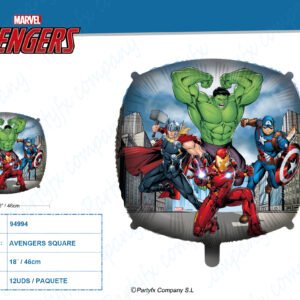 Foil Balloon square shaped 46cm AVENGERS MARVEL