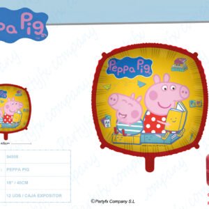 GLOBO FOIL DE CUADRADO DE PEPPA PIG 18" / 46CM