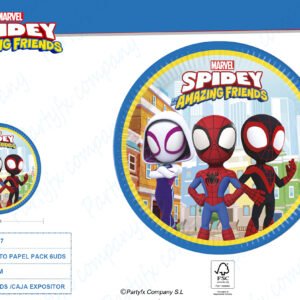PLATO PAPEL 23CM FSC DE SPIDEY & HIS AMAZING FRIZENDS  PACK 6UDS