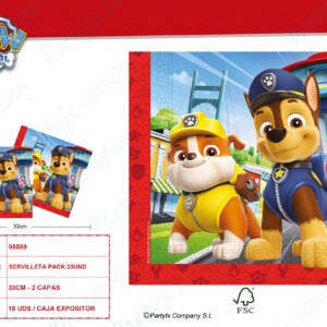 SERVILLETAS 33CM-2CAPAS PATRULLA CANINA