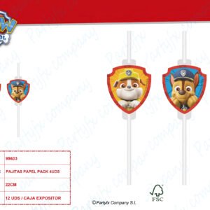PAJITAS DE PAPEL PAW PATROL  PK-4UDS