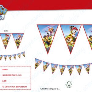 BANDERIN PAPEL DE PAW PATROL