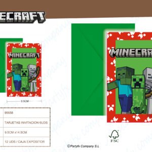 TARJETA DE INVITACION MINECRAFT
