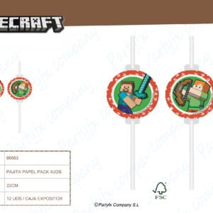 PAJITA PAPEL DE MINECRAFT