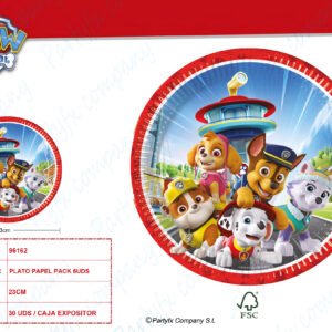 PLATOS DE PAPEL 23CM PAW PATROL RESCUE HEROES NEXT GENERATION NICKELODEON