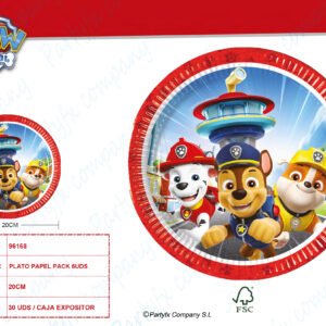 PLATOS DE PAPEL 20CM PAW PATROL RESCUE HEROES NEXT GENERATION NICKELODEON