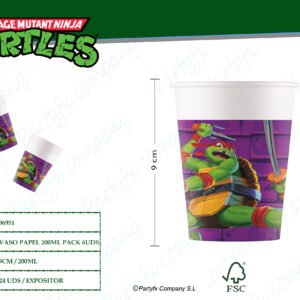 6 Paper cups 200ml TEENAGE MUTANT NINJA TURTLE FSC NICKELODEON (WM)
Lot Number: 240229017