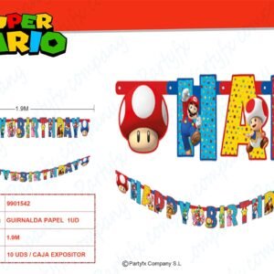 Letter Banner Super Mario Paper 190 x 15 cm