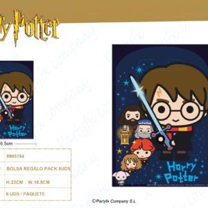 8 Bolsa regalo Harry Potter Plastic 23.4 x 16.2 cm