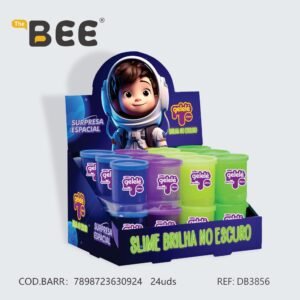 Gelelé Slime Pote 110g 4x24 Brilha no Escuro Cores Surpresa