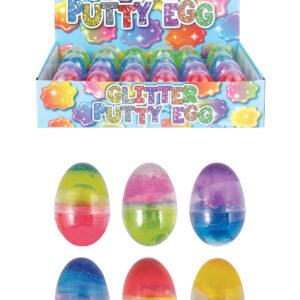 EGG AMOEBA TWO TONE GLITTER PUTTY 35G 6X4CM