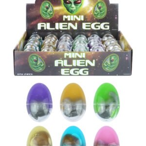 EGG ALIEN MINI 28G 5.8CM X 4CM GOLD/SILVER 6 ASTD COL