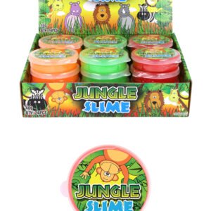 JUNGLE ANIMAL SLIME TUBS (7CM X 2CM) 3 ASSORTED COLOURS