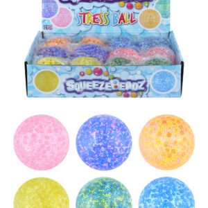 BALL W/BEADS STRESS 7CM 6 ASTD DESIGNS